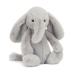Jellycat Elefant Bashful Luxe Elephant Thuddeus 30cm Vorderseite | Kuscheltier.Boutique