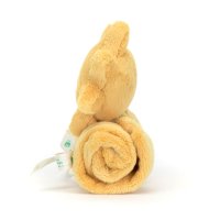 Baby Jellycat Amuseables Sonne mit gerolltem Schmusetuch von der Seite