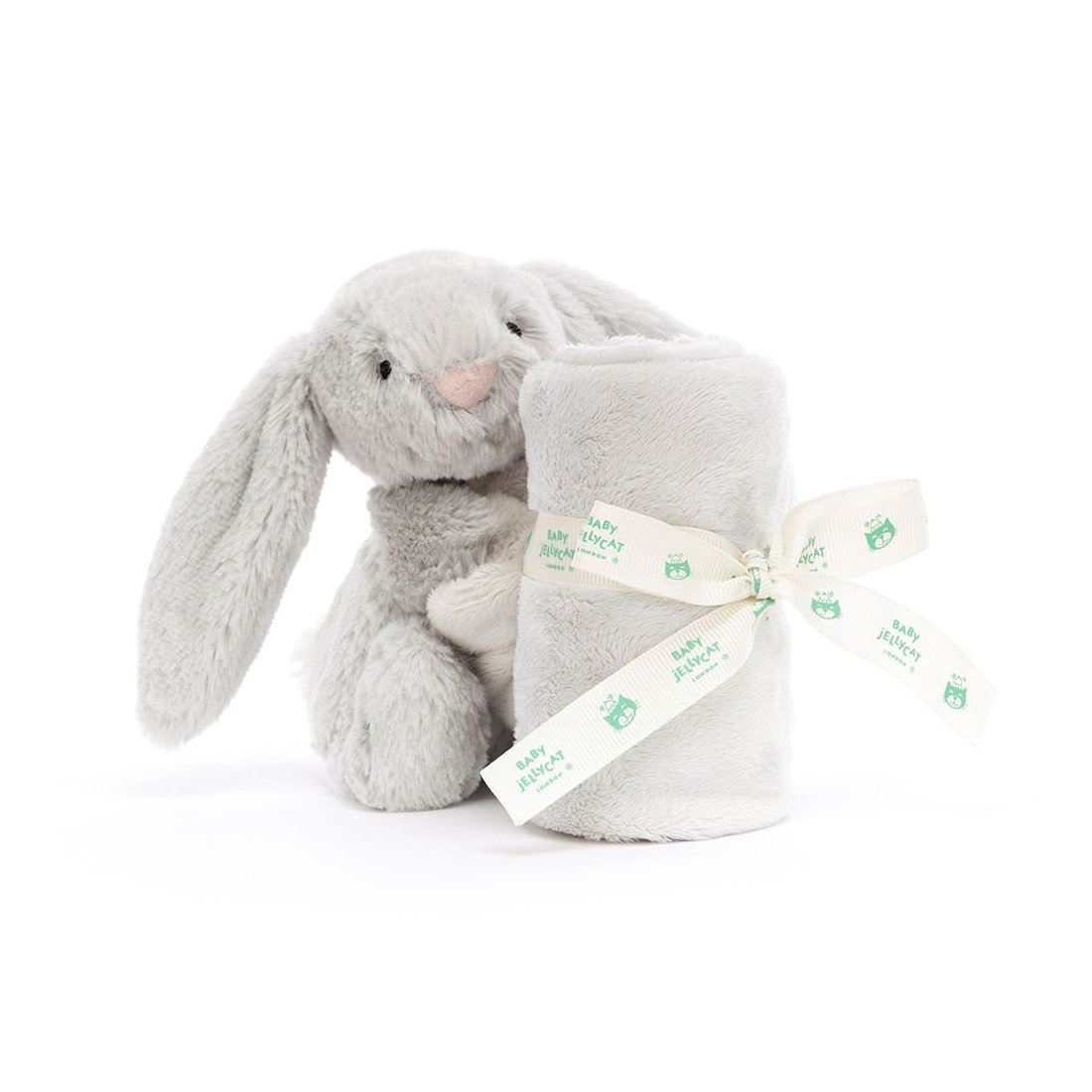 Jellycat Hase Bashful Silver Bunny Vorderseite Schmusetuch | Kuscheltier.Boutique