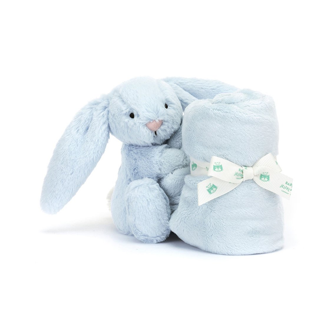 Jellycat Hase Bashful Blue Bunny Vorderseite Schmusetuch | Kuscheltier.Boutique