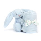 Jellycat Hase Bashful Blue Bunny Vorderseite Schmusetuch | Kuscheltier.Boutique
