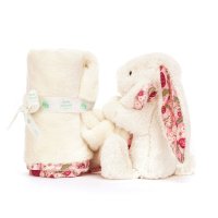 Jellycat Hase Bashful Cream Bunny Berry mit Schmusetuch | Kuscheltier.Boutique