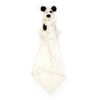 Jellycat Hund Bashful Puppy Vorderseite Schmusetuch schwarz-weiß | Kuscheltier.Boutique