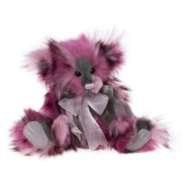 Charlie Bears Teddybär Peony violett / grau| Kuscheltier.Boutique