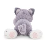 NICI Homies Katze grau mit Fisch liegend Rückseite | Kuscheltier.Boutique