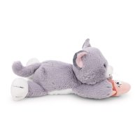 NICI Homies Katze grau mit Fisch liegend rechts | Kuscheltier.Boutique