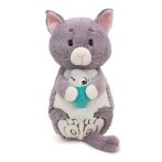 NICI Homies Katze grau mit Fisch Vorderseite | Kuscheltier.Boutique