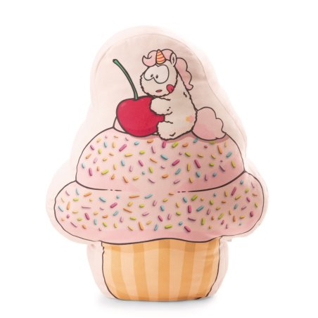 NICI Einhorn auf Cupcake Vorderseite Kissen | Kuscheltier.Boutique NICI Einhorn auf Cupcake Vorderseite Kissen | Kuscheltier.Boutique