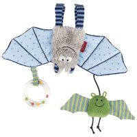 sigikid für Babys Fledermaus blau, Spielanhänger Vorderseite | Kuscheltier.Boutique