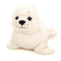 Hermann TEDDY Robbe weiß Vorderseite | Kuscheltier.Boutique