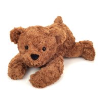 Hermann TEDDY Bär braun liegend Vorderseite | Kuscheltier.Boutique