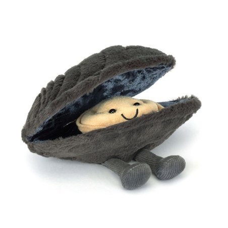 Jellycat Amuseables Michel Mussel, Vorderseite Muschel  Jellycat Amuseables Michel Mussel, Vorderseite Muschel