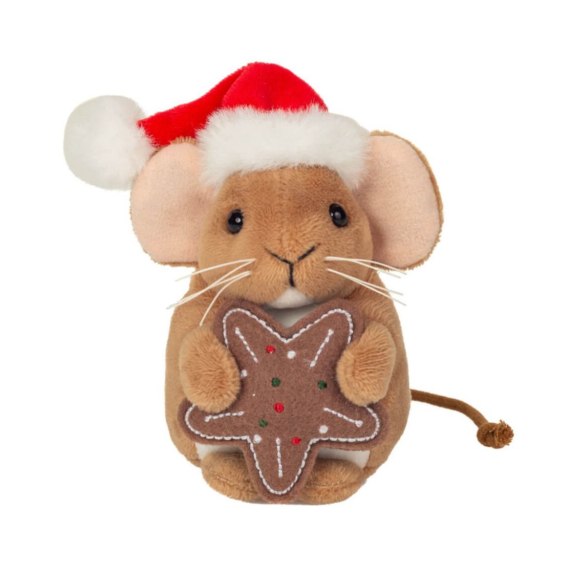 Hermann TEDDY Weihnachtsmaus mit Keks, Vorderseite 