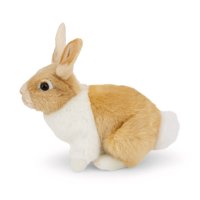 NICI Lifelike Hase braun-weiß sitzend rechte Seite | Kuscheltier.Boutique