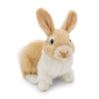 NICI Lifelike Hase braun-weiß sitzend Vorderseite | Kuscheltier.Boutique