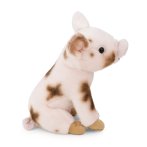NICI Lifelike Schwein gefleckt sitzend linke Seite | Kuscheltier.Boutique