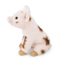NICI Lifelike Schwein gefleckt sitzend rechte Seite | Kuscheltier.Boutique