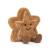 Jellycat Amuseables Star Cookie, Vorderseite Lebkuchenstern 