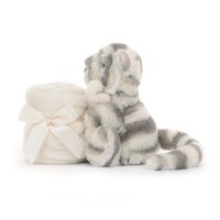 Jellycat Schneetiger Bashful Snow Tiger Schmusetuch sitzend | Kuscheltier.Boutique