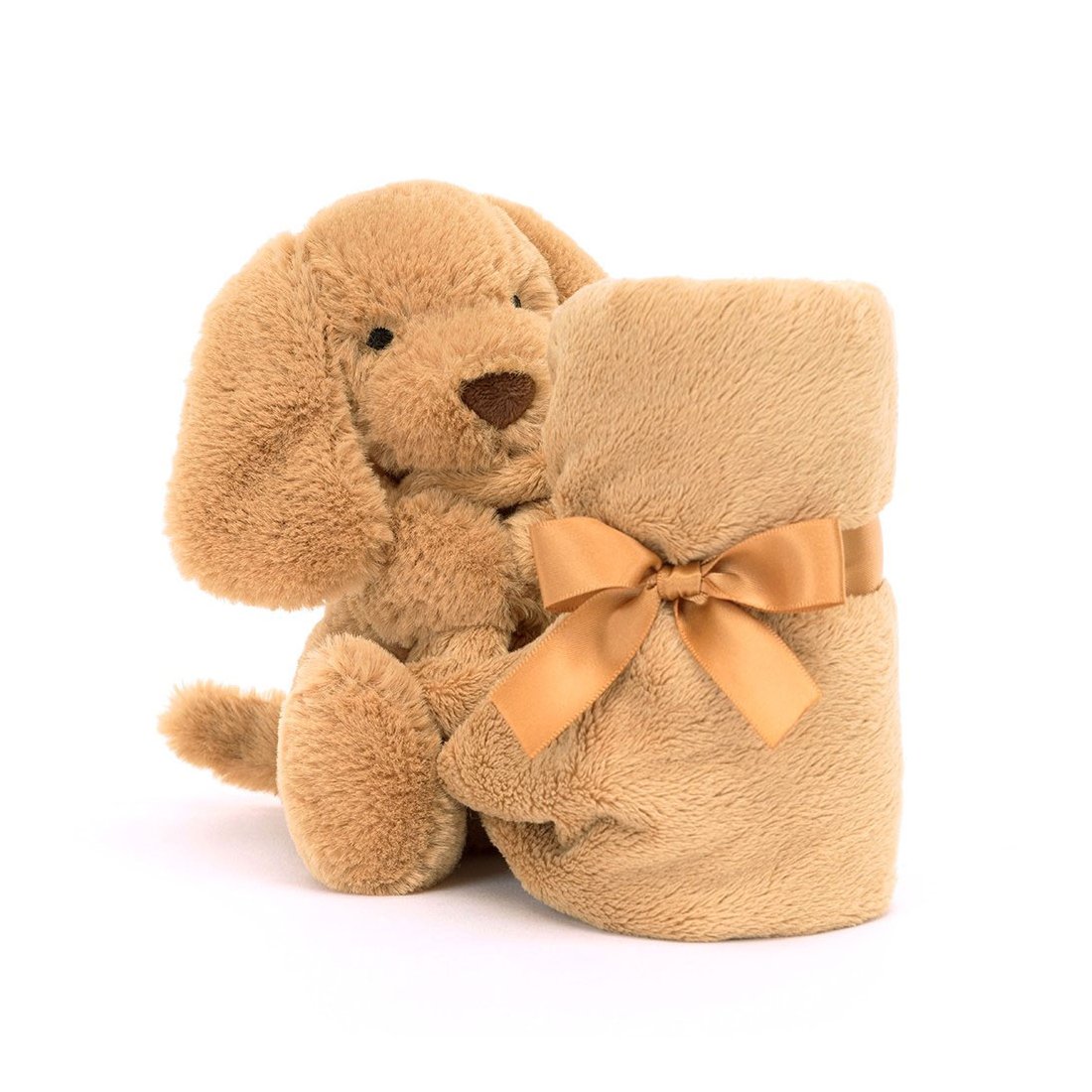 Jellycat Hund Bashful Toffee Puppy Vorderseite Schmusetuch | Kuscheltier.Boutique