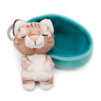 NICI Schlüsselanhänger Sleeping Pets Katze braun getigert | Kuscheltier.Boutique
