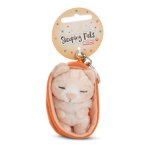 NICI Schlüsselanhänger Sleeping Pets Katze beige mit Etikett | Kuscheltier.Boutique