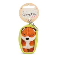NICI Sleeping Pets Anhänger Fuchs mit Etikett | Kuscheltier.Boutique