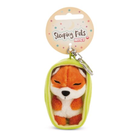 NICI Sleeping Pets Anhänger Fuchs mit Etikett | Kuscheltier.Boutique
