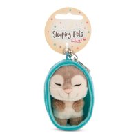 NICI Sleeping Pets Anhänger Otter mit Etikett | Kuscheltier.Boutique