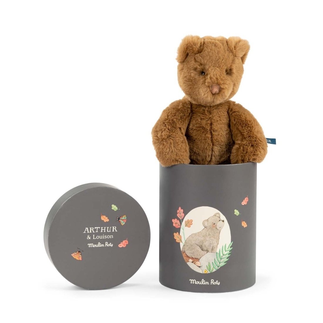 Moulin Roty Teddy Bär Arthur mit Dose und Deckel 