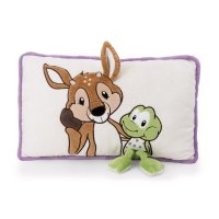 NICI Forest Friends Frosch Rehbock René Roebuck Kissen, bunte Vorderseite mit 3d-Applikation