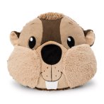 NICI Forest Friends Biber Harry Woodsnacker als figürliches Kissen, Vorderseite
