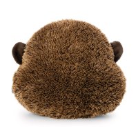 NICI Forest Friends Biber Harry Woodsnacker als figürliches Kissen, Rückseite dunkelbraun