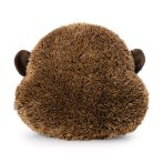 NICI Forest Friends Biber Harry Woodsnacker als figürliches Kissen, Rückseite dunkelbraun
