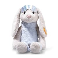 grauer Steiff Friends Hase Hoppie mit blauem Skipullover und Skibrille