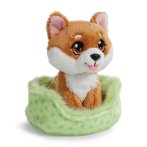 NICI Little Paws Hund Shiba Inu im hellgrünem Körbchen