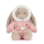 Jellycat Hase Bashful Bunny Snow Suit, Vorderseite 