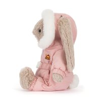 Jellycat Hase Bashful Bunny Snow Suit sitzend 