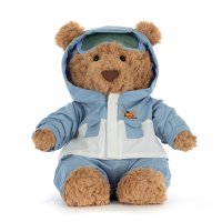 Jellycat Bartholomew Bear Snow Suit, Vorderseite Teddybär