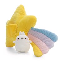 figürliches NICI Kissen Sternschnuppe  mit Molang von der Seite