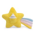 figürliches NICI Kissen Sternschnuppe: Vorderseite mit Molang in der Tasche