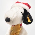 Steiff Cosy Christmas Hund Snoopy mit Weihnachtsmütze und Woodstock, Gesicht