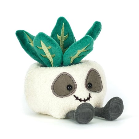 Jellycat Amuseables Kuscheltier Skull Planter: Pflanze im Totenkopf-Topf