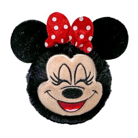 schwarzer Plüschball Ty Beanie Bouncer Mickey Mouse mit großen Ohren und einer rot-weißen Schleife