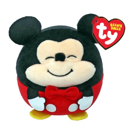 Ty Beanie Balls Mickey Mouse mit roter Hose, großen Ohren und einem fröhlichen Gesicht
