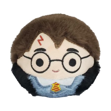 Plüschball Ty Beanie Bouncer Harry Potter mit braunen Haaren, runder Brille und Blitznarbe auf der Stirn