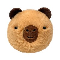 Ty Beanie Bouncer Wasserschwein Barry Capybara ist mit hellbraunem Plüsch überzogen und hat ein gesticktes Gesicht