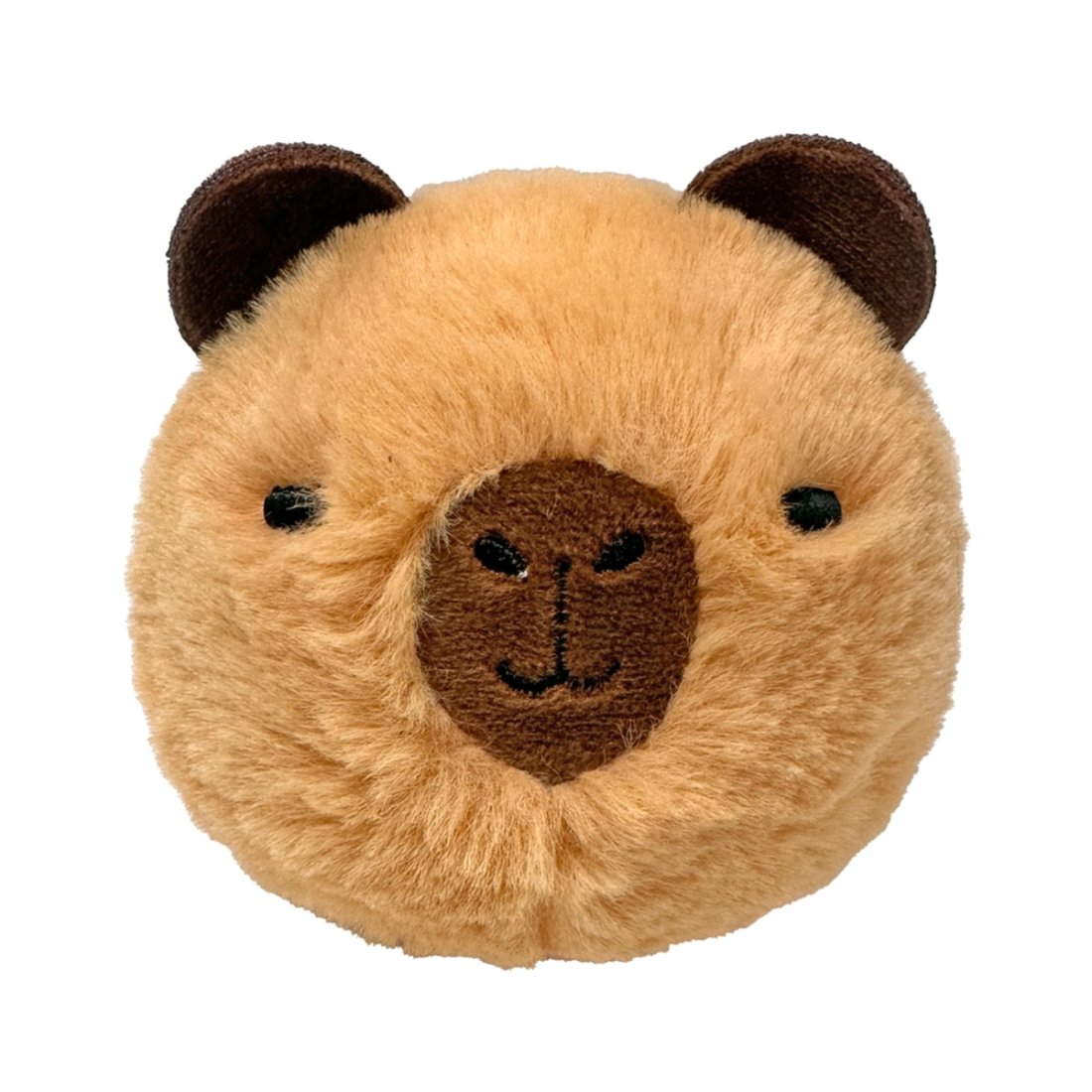 Ty Beanie Bouncer Wasserschwein Barry Capybara ist mit hellbraunem Plüsch überzogen und hat ein gesticktes Gesicht