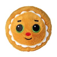Ty Beanie Bouncer Lebkuchen Gingerbread Cookie ist mit braunem Plüsch überzogen und hat ein gesticktes Gesicht