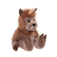 Bearhouse by Charlie Bears Oger  Quarry mit großen Pfoten, spitzen Ohren, einem Horn und zwei sichtbaren Zähnen